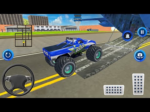 Transporting Pickup Truck in Cargo Plane - Police Car Transporter Simulator - Android Gameplay