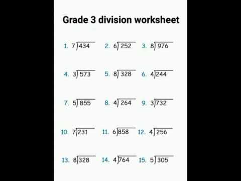 Division Worksheets Grade 3 Pdf