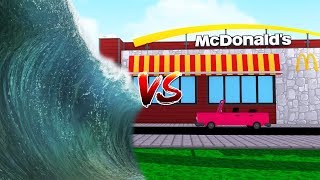 TSUNAMI BASE CHALLENGE - MCDONALDS vs MCDONALDS w/ Scuba Steve