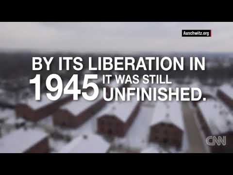 Drone video of Auschwitz camp