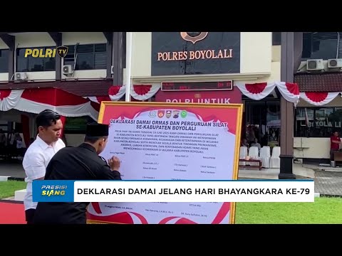 POLRES BOYOLALI GELAR DEKLARASI DAMAI JELANG HARI BHAYANGKARA KE-79