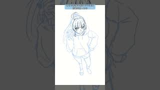【#お絵描き】毎日お絵描き特訓！俯瞰画角練習！所要時間：30分(1316日目)　#shorts