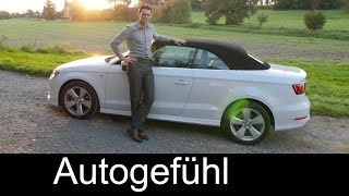 Audi A3 Convertible 2015 roof opening, reference Golf Cabriolet + Q&A  - Autogefühl