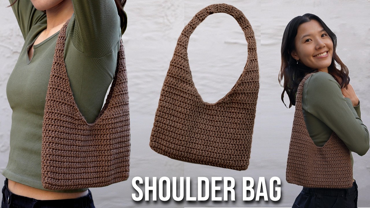 Simple Crochet Shoulder Bag Tutorial