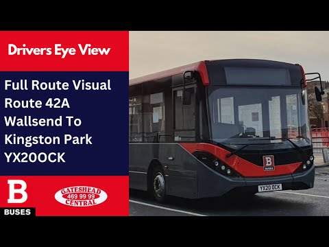 DEV: FULL ROUTE VISUAL | Nexus Bus Route 42A - Wallsend to Kingston Park | YX20OCK