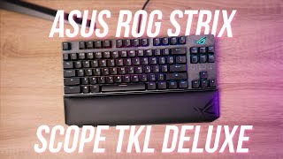 ASUS ROG Strix Scope TKL Deluxe USB MX Cherry Red RGB Ru (90MP00N5-BKRA00) - відео 3