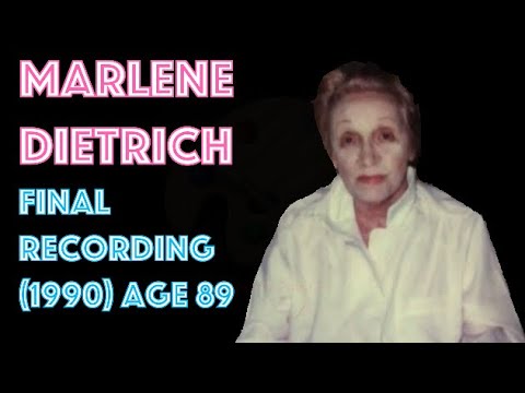 Marlene Dietrich - Final Recording (1990) Age 89