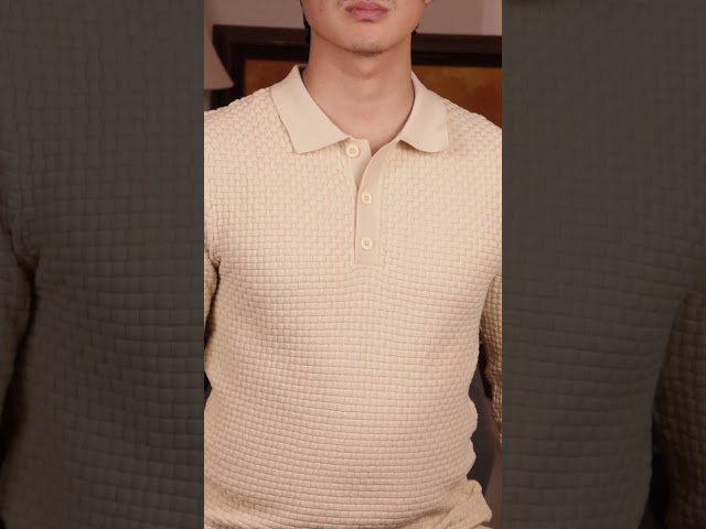 Vídeo relacionado con COOFANDY Suéter de Hombre Polo Jersey Suéter de Cuello de Punto Jerseys Casuales de Manga Larga Sudaderas de Color sólido Marca de Invierno Tops cálidos para Otoño Nero L