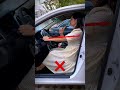 The correct sitting posture for driving a car!