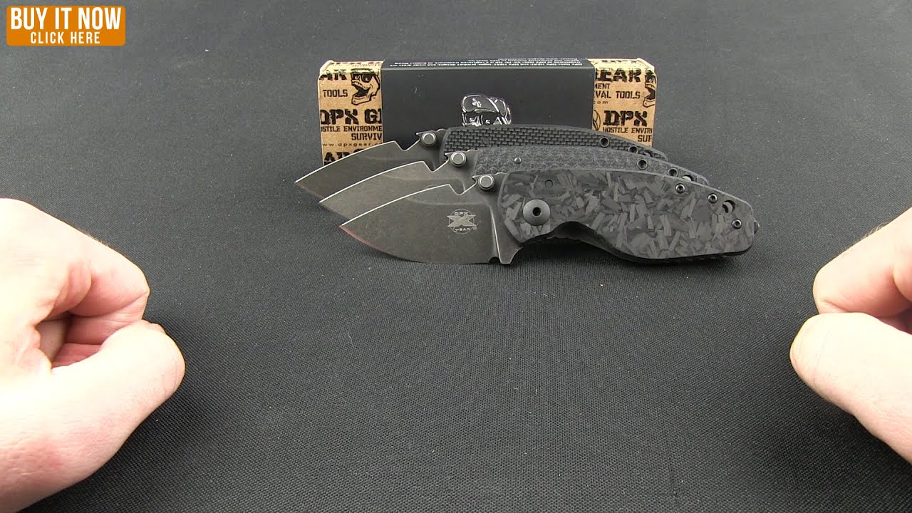 DPx HEAT/F Shred Frame Lock Knife Carbon Fiber (2.375" Gray Sleipner)