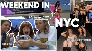 BBFs trip to NYC | lily's birthday, beach trip & queer nightlife