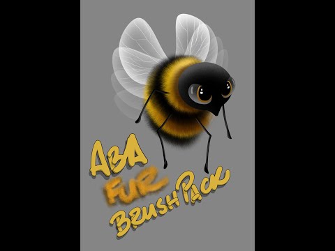Drawing 🐝 Bumble Bee - ABA Fur Brushset Teaser. #shorts #bees #procreate #procreatebrush