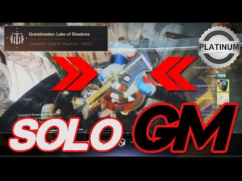 EASILY SOLO 1370 GRANDMASTER Nightfall Lake Of Shadows (Platinum) W/Outbreak Perfected - WARLOCK