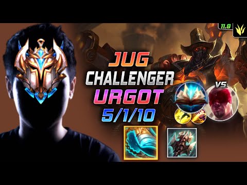 Challenger Urgot Jungle vs Lee Sin - 챌린저 정글 우르곳 템트리 룬 발분 봉풀주 アーゴット Ургот 无畏战车 烏爾加特 - LOL KR 11.9