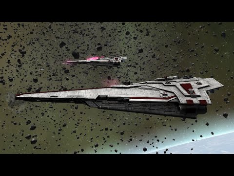 2 Nebula Star Destroyer vs 1 Valiant Star Destroyer - Star Wars: Empire At War Remake NPC Battle