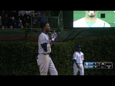LAD@CHC: Gordon slices double to left to plate Ethier