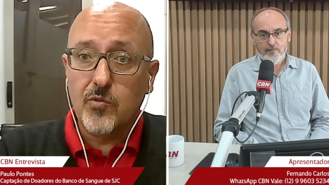 CBN VALE  – Luis Namura (Vitae Brasil) e Paulo Pontes (Banco de Sangue de SJC)