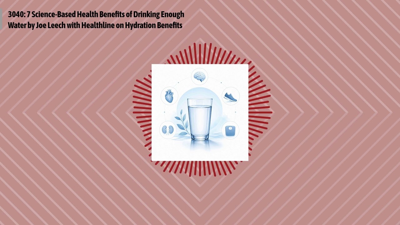 3040: 7 Science-Based Health Benefits of Drinking Enough Water by Joe Leech with Healthline on...