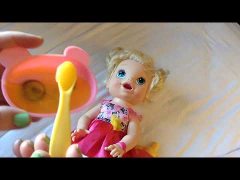 Baby Alive My Baby All Gone Doll Unboxing and Feeding with Banana Apple Food! Video