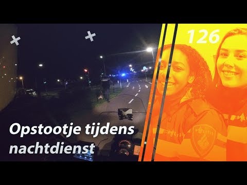 Aanhouding door de politie tijdens de nachtdienst.