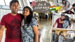 SEND OFF Emotional ஆகிட்டேன்~ My husband is happy to send me Back to INDIA from USA ~Family Traveler