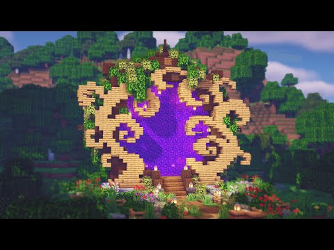 Minecraft | How to Build an Awesome Nether Portal | Fantasy Nether Portal Tutorial