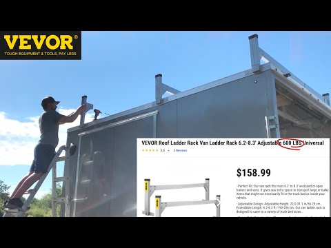 Cargo Trailer Conversion Series: Vevor Ladder Rack, future roof deck!