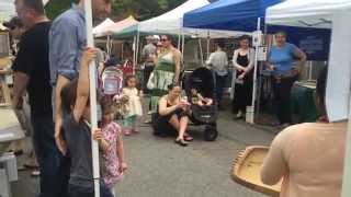 Sophie Nzayisenga and Jeremy Danneman at the Park Slope Farmers Market, Brooklyn