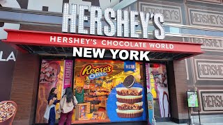 The BIGGEST Chocolate Store in New York City HERSHEY'S CHOCOLATE WORLD Times Square Tour 4K