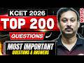 Top 200 Questions For KCET 2026 Maths Most Important Questions Answers