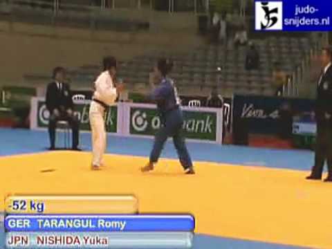 Judo 2009 Rio de Janeiro: Tarangul (GER) - Nishida (JPN) [-52kg].