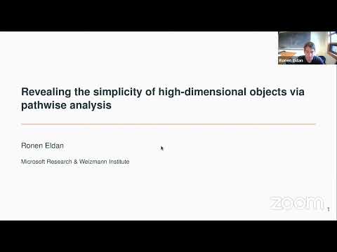 Ronen Eldan: Revealing the simplicity of high-dimensional objects via pathwise analysis