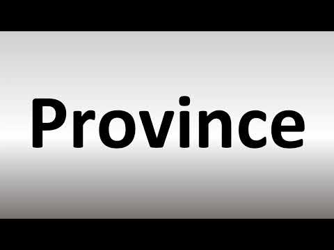 How to Pronounce Province