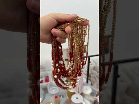 Yellow Crystal & Pearl Bead Necklace ✨ Natural Stone Details