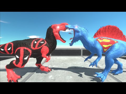 DEADPOOL T REX ISLAND DEATH RUN - Animal Revolt Battle Simulator