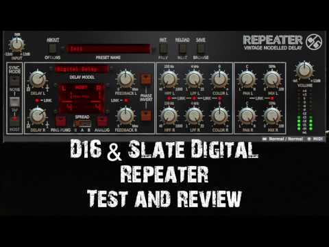 D16 & Slate Digital 'Repeater' Analog Vintage Modelled Delay Test and Review