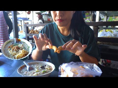 $0 75 for a bowl of pork and fish porridge - Phnom Penh Street Food