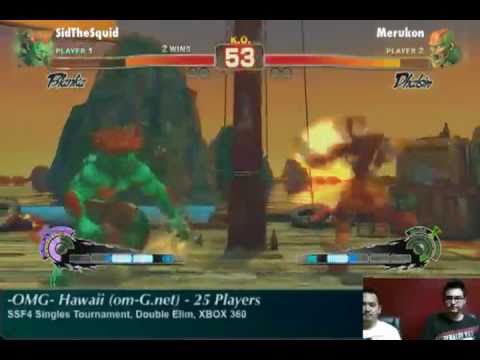 SSF4 OM-G Hawaii Tournament 12/10/10 s1dth3squ1d (BL) vs merukon (DH)