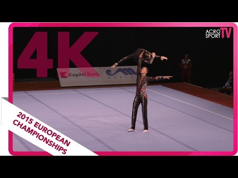 Murashko, Nesterenko - Russia - Junior all-around final - European Championship 2015 - Slowmo