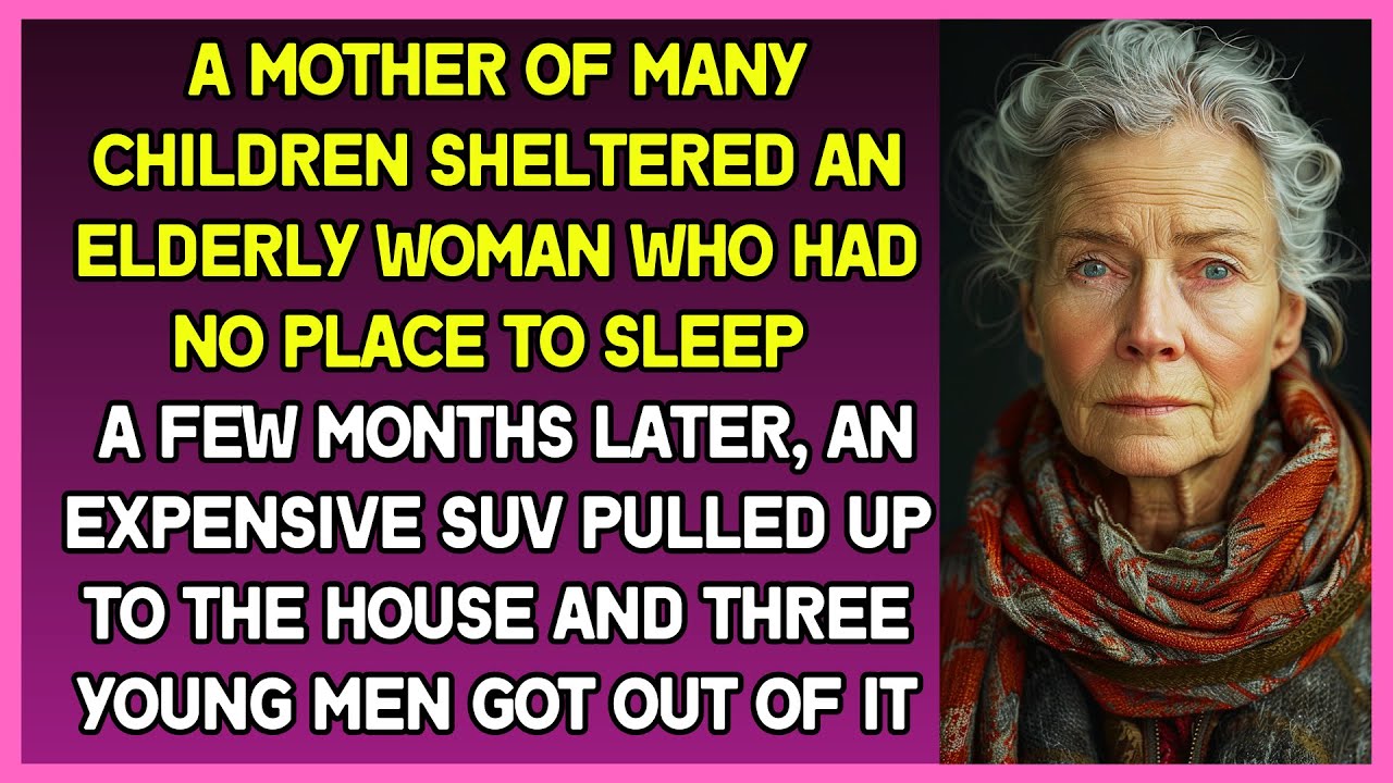 Kind woman sheltered an old woman and SUV pulled up to the house and three young men got out of it