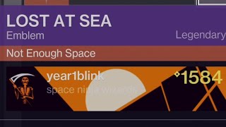 How to get Lost At Sea Emblem in Destiny 2