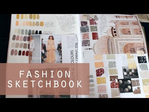 BA Fashion and Textiles Sketchbook flick through (1st class degree)