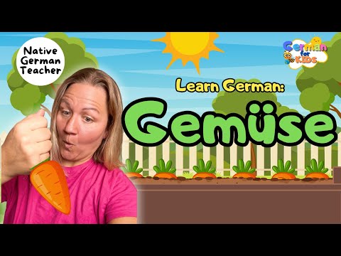 First Words, Colors, Numbers and Vegetables in German for Babies, Toddlers and Preschoolers