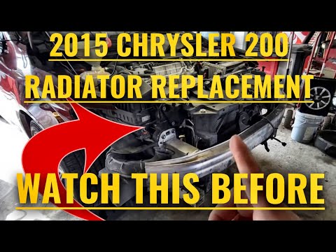 2015 CHRYSLER 200 RADIATOR REPLACEMENT THIS IS THE HARDEST PART WHEN DOING THE JOB AS A DIY MECHANIC