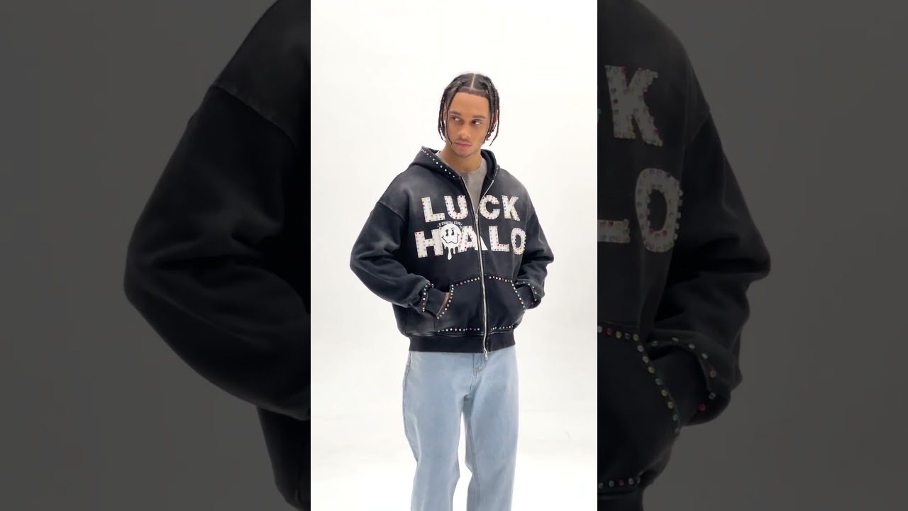 Heavyweight Hoodie: Craft to Catwalk 🔥🧵 #StreetwearManufacturing #rhinestone  #VintageWash