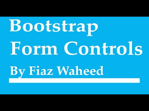 Bootstrap Forms Controls, Lec-47|Bootstrap 4 tutorials for beginners in Urdu/Hindi|