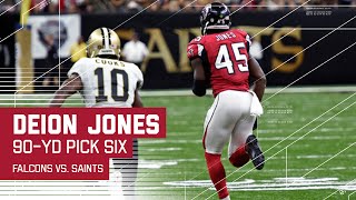 Deion Jones&#39; 90-Yard Pick Six! | Falcons vs. Saints | NFL