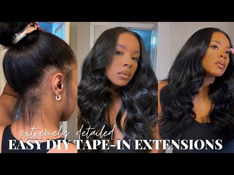 HOW TO: EASY DIY TAPE-IN HAIR EXTENSIONS (VERY...
