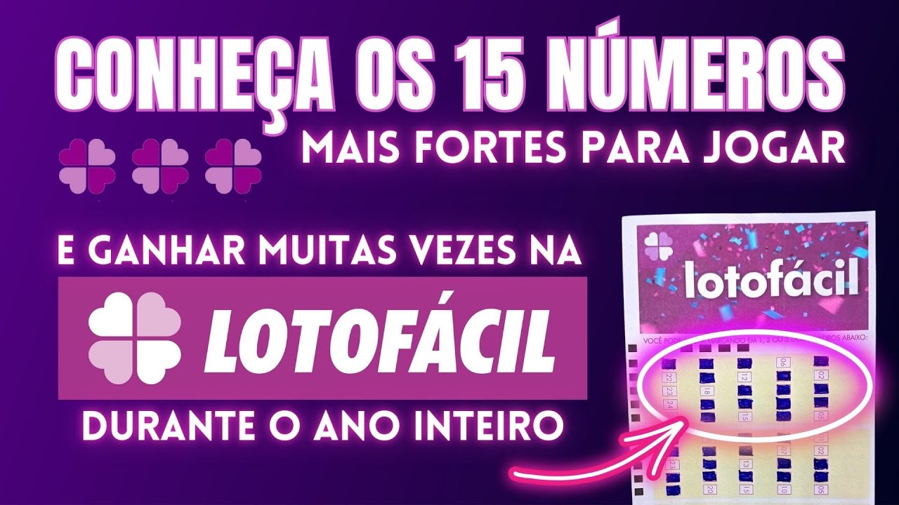 JOGUE ESSES 15 NÚMEROS NA LOTOFÁCIL DURANTE ESSE ANO E GANHE DIVERSAS VEZES