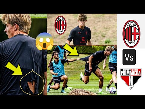 L'inarrestabile De Ketelaere si strappa la maglia nell'amichevole Milan-Primavera 🔥,stella del Milan